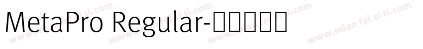 MetaPro Regular字体转换